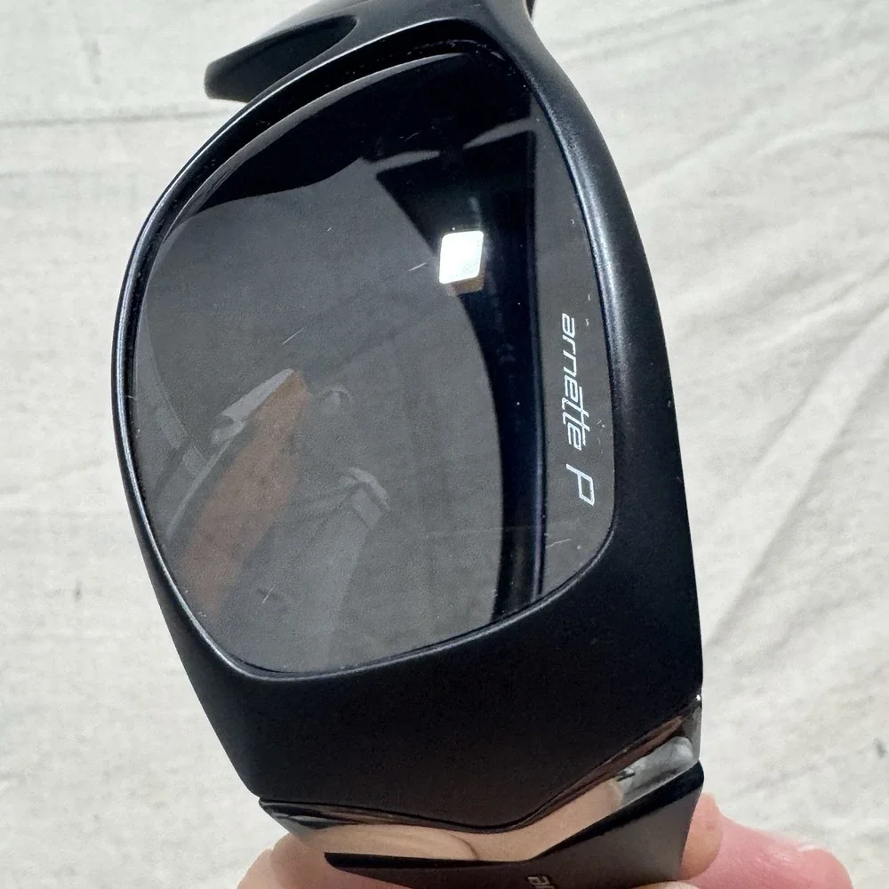 Arnette Cypher 4092 Polarized Wrap Sunglasses Black Made in Italy Y2K‎ w/ Case